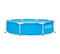 Intex 8Ft Round Family Swimming Pool Metal Frame Garden Patio