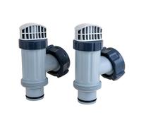 Intex Above Ground Plunger Valves with Gaskets & Nuts Replacement Part (2 Pack)
