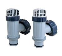 Intex Above Ground Plunger Valves with Gaskets & Nuts Replacement Part (2 Pack)