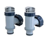 Intex Above Ground Plunger Valves with Gaskets & Nuts Replacement Part (2 Pack)