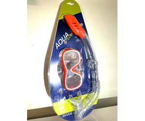 INTEX AQUA FLOW WAVE RIDER SNORKEL SWIM SET YOUTH AGES 8 PLUS ORANGE 55647