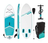 Intex Aqua Quest 240 Youth SUP 244cm x 76cm x 13cm, Inflatable Stand Up Paddle Board Set with Adjustable Paddle, Pump, Backpack and Leash for Ages 8+ Max 90kg