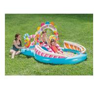 Intex Candy Zone Inflatable Playcentre Water Slide, Sprayer, Ball Games, 2 Pools & Accessories