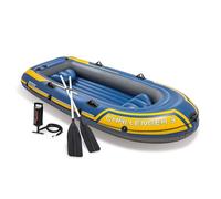 Intex Challenger 3 Boat Set - three man inflatable dinghy with oars and pump #68370