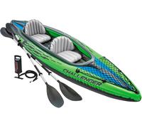Intex Challenger Inflatable Kayak Set w/ Aluminium Oars & Air-Pump 2-Person