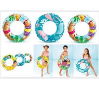 Intex Children Inflatable Swim Ring Swimming Pool Boys Girls 24” Beach 6-10 Uk