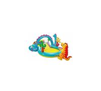 Intex Dinoland Play Center Inflatable Water Play Center, Assorted Model (with and without volcano), Multicoloured, 333x229x112 cm, 280 Litres