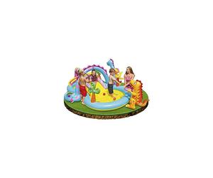 Intex Dinosaur Water Play Center, Paddling Pool with Moveable Arch Water Spray. Perfect Large Activity Centre For Outdoor Family Summer Fun!