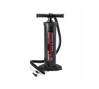 Intex Double Quick III Hand Pump 19in / 48cm, High Output Manual Air Pump with Hose and 4 Nozzles, Inflates and Deflates, for Inflatables and Athletic Balls, 68615