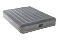Intex Dura-Beam Standard Series Prestige Mid-Rise Airbed with Fastfill USB Powered Internal Air Pump, Queen, Grey