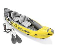 Intex Explorer K2 2 Person Inflatable Kayak Canoe Paddle Boat with Pump and Oars