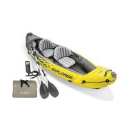 Intex Explorer K2 2 Person Man Inflatable Kayak Canoe including Oars and Pump