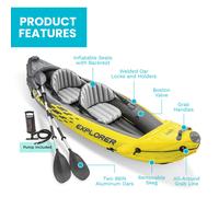 Intex Explorer K2 Kayak (Prior Model), Yellow, 2-Person