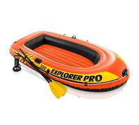 Intex Explorer Pro Inflatable Boat, Boat + Paddles + Pump, Three Person (244 x 117 x 36 cm)