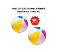 Intex Glossy Panel Ball - Inflatable Water Ball/Beach Ball 20 inch. Pack of 2