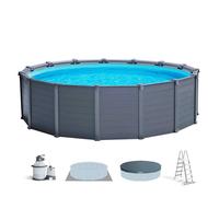 Intex Graphite Ø Round Pool Panel Above Ground 478x124 Cm Grey 16805 Liters