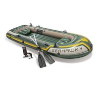 Intex Inflatable Boat Canoe with Oars and Pump Dinghy Seahawk 4 Set 68351NP