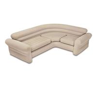 Intex Inflatable Corner Living Room Air Mattress Sectional Sofa Couch, Beige