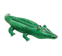 Intex Inflatable Crocodile Ride On 168cm x 86cm, Green Kids Water Float with Heavy Duty Handles, Inflatable Pool and Holiday Water Toy Max 40kg