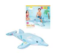 Large Inflatable Dolphin Ride On Beach Pool Float Toy Lilo Swimming Aid 1.75M