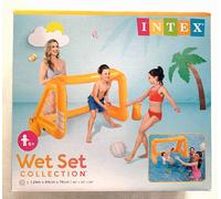 INTEX INFLATABLE FLOATING GOAL SET WITH BALL & WEIGHT BAGS IN ORANGE 58507NP