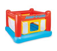 Intex Inflatable Jump-O-Lene Indoor or Outdoor Playhouse Trampoline Bounce Castle House with Crawl-Thru Door and Net for Kids Ages 3-6