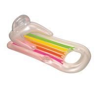 Intex Inflatable Pool Lounger, 63" X 33.5" White with Clear top