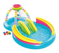 Intex Inflatable Pool Rainbow Games With Slide 206l 2.95x1.91x1.09 Cm Multicolor