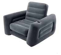 Intex Inflatable Pull Out Sofa Chair Sleeper with Twin Sized Air Bed Mattress