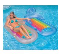 Intex King Kool Inflatable Lounge Blue & Pearlescent Silver Gift Set Bundle - 2 Pack, 63" X 33.5"