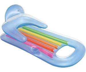 INTEX King Kool Lounge Floating Swimming Pool Lounger with Headrest & Cupholder