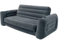 Intex King Size Pull-Out Inflatable Sofa Bed Camping Futon Couch with 3 Quick
