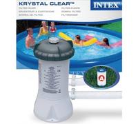 Intex Krystal Clear Swimming Pool Filter Pump & Cartridge for 8ft/10ft/12ft Pool