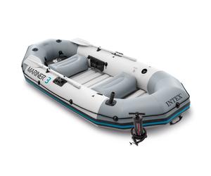 Intex Mariner 3 Inflatable Boat Set 3 Person Fishing Dinghy Oars Pump 297cm