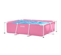 INTEX Metal Frame Above Ground Swimming Pool Pink 220 x 150 x 60 cm, Modern, Rec