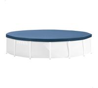 Intex Metal Frame Pool Cover 305cm / 10ft, Round Blue PVC Swimming Pool Cover