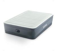 Intex PremAire I Fiber-Tech Elevated Dura Beam Technology Home Air Mattress Bed with Electric Built-in Pump, Full