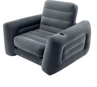 pull-out lounge chair 109 cm vinyl grey