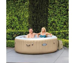Intex PureSpa Bubble Massage Hot Tub for 4 - 77x28 in, 120 Jets, Fiber-Tech Construction, Hard Water System