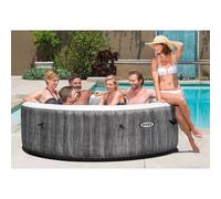 Intex Purespa Greywood Deluxe 6 Person Hot Tub With 170 Jets, App Control, Led Light & Headrests, Inflatable Heated Spa 216Cm