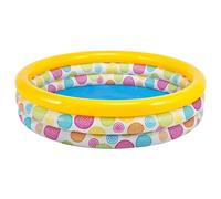 Inflatable Paddling Pool XL 168cm Rainbow 3 Rings Garden Fun Outdoor Kids