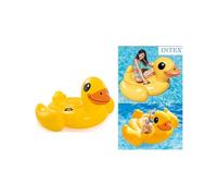Intex Ride On Yellow Duck Inflatable Pool Float Swimming Pool Lounger Water Beach