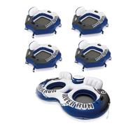 INTEX River Run Single Person Connect Inflatable Water Raft (4 Pack) w