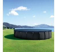 Intex Round Swimming Pool Cover - All Seasons Deluxe Debris Cover Frame Pool 7.32M