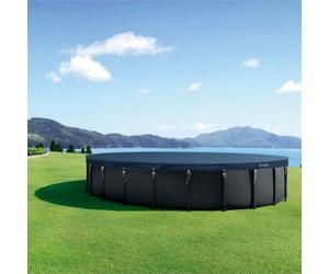 Intex Round Swimming Pool Cover - All Seasons Deluxe Debris Cover Frame Pool 7.32M
