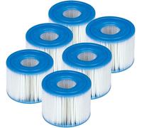 Intex S1 Cartridge Filter for PureSpa, Made of Decron Fibre 6 Pack- Blue/White