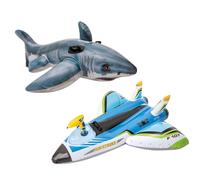 Intex Shark & Water Gun Swimming Pool Ride-On | Size: 2kg Intex Multicolor 2kg