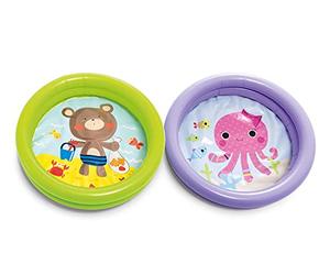 Intex Splash Pool, 24" x 6", Round, Multicolor, My First Pool - Turtle, Baby & Kid, Foldable, Lightweight, Portable, 15 Liters, Polyvinyl Chloride (PVC), Unisex-Kids