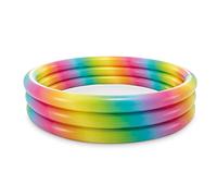 Inflatable Paddling Pool XL 168cm Rainbow 3 Rings Garden Fun Outdoor Kids
