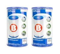 Intex Swimming Pool Easy Set Type B Replacement Filter Pump Cartridge (2 Pack)